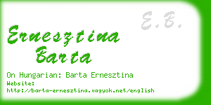 ernesztina barta business card